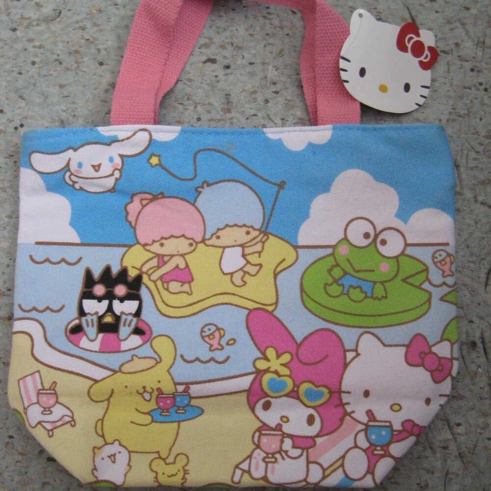 Hello Kitty Little Twin Stars Badtz Maru Keroppi Purin Cinnamoroll Summer Bag